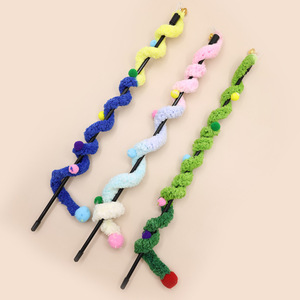 Internet Celebrant New Phong Cách Phong Cách <span class=keywords><strong>Fluff</strong></span> Bóng Mèo Tease Rod Thân Thiện Với Môi Âm Thanh Chuông Mèo Đồ Chơi Cho Chó - Product Image 3