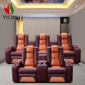 Yilin Furniture Living room Sofa Theater Room Chair Cinema Chair Recliner Cinema Seating With Cup Holder