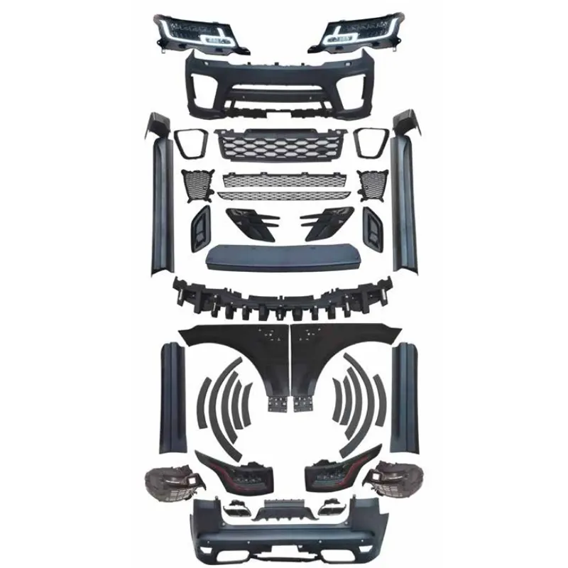 facelift Upgrade to 2018 SVR assemblyfor Land Rover range rover sport body kit 2014-2017 full bumper headlight grille grill