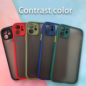 Étui <span class=keywords><strong>de</strong></span> Protection transparent mat pour Iphone 14, boîtier hybride rigide en Tpu souple pour caméra, couleurs contrastantes - Product Image 1