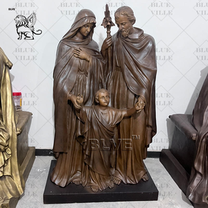 Statua in Bronzo della Sacra Famiglia <span class=keywords><strong>a</strong></span> Grandezza Naturale BLVE <span class=keywords><strong>per</strong></span> Progetti di Chiese e Giardini, Scultura Religiosa in Bronzo di Giuseppe, Vergine <span class=keywords><strong>Maria</strong></span> e <span class=keywords><strong>Gesù</strong></span> - Product Image 2