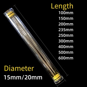 BOHO Marka 15mm Şeffaf <span class=keywords><strong>PC</strong></span> Yuvarlak Ambalaj Tüpü, Sünger Dolgulu Uç Tıpası ve Küçük Parçalar Sergileme Kullanımı için Özel Boyutlu - Product Image 3