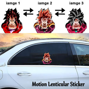Son Goku végéta IV Gogeta imperméable Anime 3D Motion Sticker voiture autocollant ordinateur portable et réfrigérateur décalcomanies décor mural - Product Image 3