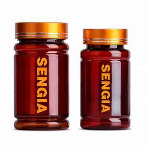 100ml <span class=keywords><strong>120ml</strong></span> 100cc 120cc rỗng chai nhựa cho viên nang màu nâu hổ phách bổ sung Chai PET Vật liệu vitamin chai bao bì - Product Image 1