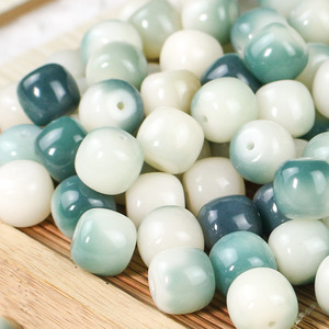 Cuentas sueltas de raíz de Bodhi, piedra natural, forma de barril redondo, para pulsera DIY, regalo, accesorios culturales unisex - Product Image 3