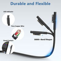 Chargeur d'ordinateur portable 65W 15V 4A, nouvelle alimentation pour Microsoft Surface Book 1 2 3 4 Pro 8 7 6 5 4 3