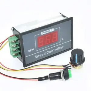 شاشة رقمية لمراقبة سرعة التحكم بدون توقف بجهد 6 فولت إلى 60 فولت واستطاعة 30 أمبير تحكم سريع بموتور PWM مفتاح تحكم