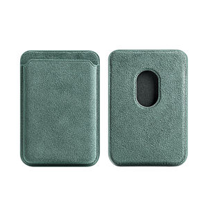 Étui de téléphone magnétique de luxe en Alcantara pour iPhone avec design et logo personnalisables, contient des cartes de crédit - Product Image 2