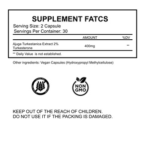 แคปซูล Astrawell OEM แบรนด์ส่วนตัว สารสกัด <span class=keywords><strong>Turkesterone</strong></span> ผสมสารสกัด Ajuga Turkestanica เพื่อเพิ่มกล้ามเนื้อและความแข็งแรง - Product Image 2