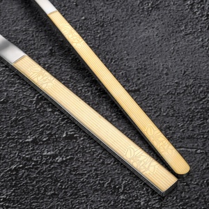 Bạc hiện đại gương đánh bóng dao kéo tùy biến bạc thiết kế Flatware mạ Vàng muỗng nĩa - Product Image 3