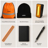 Maßgeschneidertes Halloween-Sicherheits-Giveaway-Set für Freiwillige mit Reflektierender Tasche, Mützenclip, Licht, Armband, Notizbuch und Stift vom Lieferanten