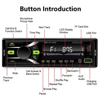 Reproductor MP3 1Din, Radio Estéreo, Llamadas BT, 2 Puertos USB, AUX, FM, AM, Unidad Principal, Amplificador, Control Remoto, Sin Pérdidas, Universal para Auto