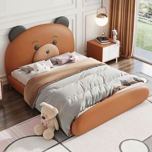 Cama Infantil de Madera Maciza, Diseño Unisex, Creativo, de Dibujos Animados, Tamaño Completo, Cómoda, Moderna, Minimalista, Muebles de Dormitorio para Niños - Product Image 3