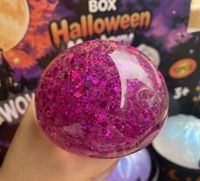 Jouet sensoriel anti-stress et anxiété en forme de pain Bao scintillant à remontée lente pour Halloween
