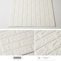 Papier peint 3D auto-adhésif, stickers pour carrelage, panneau mural 3D en PVC, adhésif pour briques 3D, feuille de mousse 3D pour mur, panneau mural 3D