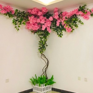 Vigne artificielle persane, lot de plusieurs pièces, feuillage hautement réaliste, décoration murale et de plafond pour aménagement intérieur - Product Image 2