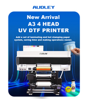 Imprimante DTF UV automatique fabriquée en Chine XP600 tête à jet d'encre étiquette en cristal feuille d'or Machine carte Flex UV DTF imprimante de carte à jet d'encre 300mm