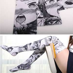 ถุงเท้ายาวเหนือเข่าพิมพ์ลายอะนิเมะแฟชั่นสำหรับผู้หญิงถุงเท้ายาวเหนือเข่าพิมพ์ลายดิจิตอล - Product Image 5