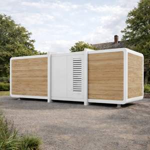 Maison préfabriquée extérieure personnalisée : Cabine modulaire pour vivre et travailler, Pod de bureau portable et Cabine moderne préfabriquée de type Apple - Product Image 1