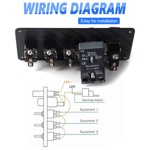 Panneau de commande combiné en fibre de carbone 12V avec démarrage du moteur et commandes ACC pour usage en course - Product Image 4