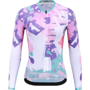 Maillot de cyclisme sans manches XINTOWN pour <span class=keywords><strong>femme</strong></span>, élégant et simple, en fibres synthétiques respirantes, haut long pour le printemps/été - Product Image 1