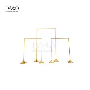 Arche de mariage dorée modulaire <span class=keywords><strong>en</strong></span> acier inoxydable pour décor de cérémonie et événements - Product Image 2