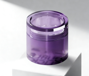 Pot en plastique acrylique violet 10g 30g 50g pour crème visage, soin de la peau, transparent, épais, double paroi, avec couvercle, pour cosmétiques - Product Image 2