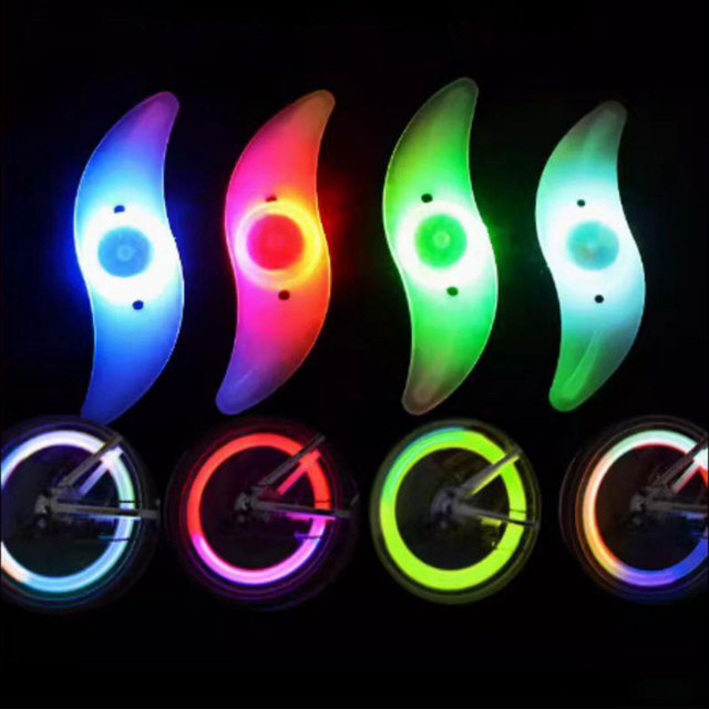 TAIKOO Bicycle Spoke Lights Mountain Bike Leaf-shaped Lights Colorful Wheel Lights Cycling Accessories