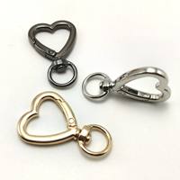 Porte-clés Cœur en Acier Inoxydable de Luxe de Haute Qualité avec Mousqueton Pivotant, Étanche et Tendance, Accessoire de Bagage DIY