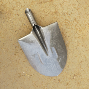 Vieux copain, grande pelle à pointe pointue, pelle de couleur naturelle renforcée, manche en bois massif allongé, orange petit et - Product Image 6