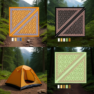 Sciarpa triangolare multifunzionale 60x135 cm per uso esterno con design a motivi - Product Image 3