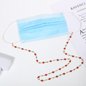 Chaîne de <span class=keywords><strong>lunettes</strong></span> <span class=keywords><strong>tendance</strong></span> 2025 pour femme avec perles de cristal et strass, support de <span class=keywords><strong>lunettes</strong></span> perlé, bijou fantaisie - Product Image 2