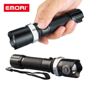 Lampe torche LED mini noire en alliage d'aluminium à ampoules néon à haute luminosité, alimentée par batterie, pour le camping - Product Image 2