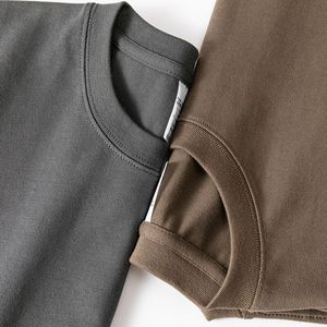 Camiseta de gran tamaño de algodón 200 Gsm para hombre, ropa de calle con hombros caídos de tamaño europeo, camiseta informal para hombre, precio bajo - Product Image 3