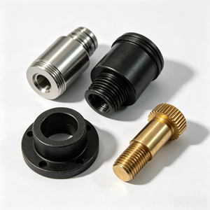 Manchon de raccordement fileté usiné CNC sur mesure OEM, adaptateur en acier inoxydable, laiton, cuivre, composants de tournage à haute tolérance - Product Image 2