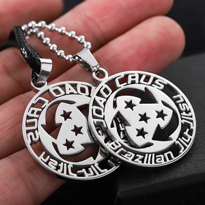 Collar personalizado de plata con nombre, conjunto de collar de acero inoxidable para hombres - Product Image 6