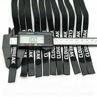 Cordon plat personnalisé en polyester haute ténacité enduit de silicone, écologique, avec logo sérigraphié pour chaussures, vente en gros