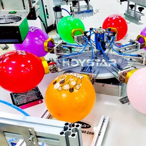 Mesin cetak layar untuk mencetak pada balon 2 warna mesin otomatis