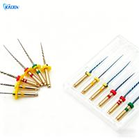 Limas de Canal Radicular NiTi Activadas por Calor de 25mm, 6 unidades/caja, Dental SX-F3, Doradas, Flexibles, para Tratamiento Endodóntico, Rotatorias de Turbina, Metálicas