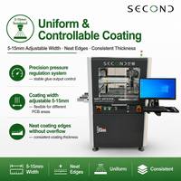 Mesin Pelapis Semprot Tanpa Kontak Presisi Tinggi 3 Axis Smart Vision ±0.015mm dengan Konveyor Lebar Otomatis dan Kamera Jerman