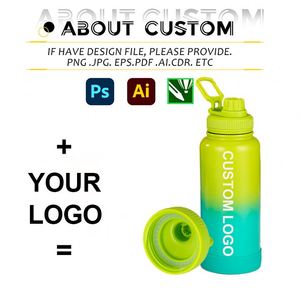 Thermos de haute qualité en acier inoxydable de grande capacité, design dégradé de couleur, bouteille d'eau portable pour les sports de plein air - Product Image 5