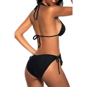 Conjunto de Bikini Halter de Triángulo Sexy de Dos Piezas para Mujer, Ropa de Playa Personalizada con Cadenas Slinky, Modelo 1228 - Product Image 2