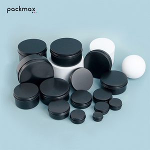 Multi-Size Black Aluminum <b>Tin</b> for Candle Car Wax Hair Wax - <b>Small</b> Metal Packaging Jar for Cosmetics Wholesale - Product Image 6