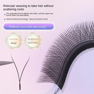 Vente en gros YY Super doux 2D japonais <span class=keywords><strong>b</strong></span>é<span class=keywords><strong>b</strong></span>é incurvé 0.07mm <span class=keywords><strong>B</strong></span>/C/D greffage de faux cils belles extensions de cils en forme de Y" - Product Image 2