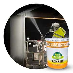 Revestimento à prova de fogo para decoração interna de edifícios, pintura retardadora de fogo ultrafina e intumescente para proteção de estrutura metálica e de aço