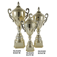 Trophée de sport en métal plaqué or et argent, gravé sur mesure, durable, imprimé en typographie, marque Phoenix, pour golf, football, badminton, vente en gros