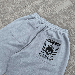 Venta caliente Logotipo de impresión personalizada 360 Gsm pantalones de algodón de lana Vintage costura inversa Jogger pantalones de chándal con bolsillo - Product Image 2