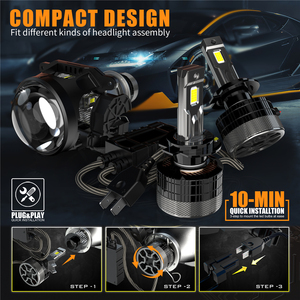 Faros delanteros de coche H7 LED de gran venta con líneas de corte de luz científica estándar, claramente visibles en la superficie de la carretera - Product Image 5