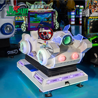 Simulateur de course JiSun Speed Lightning Motion avec éclairage LED bleu 600W pour centre de jeux et centre commercial