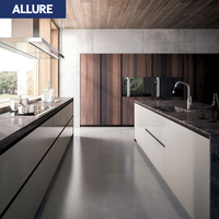 Armoire de cuisine en forme de L de style moderne noir, de haute qualité, durable et élégante, meubles intelligents pour la maison, armoires de cuisine complètes